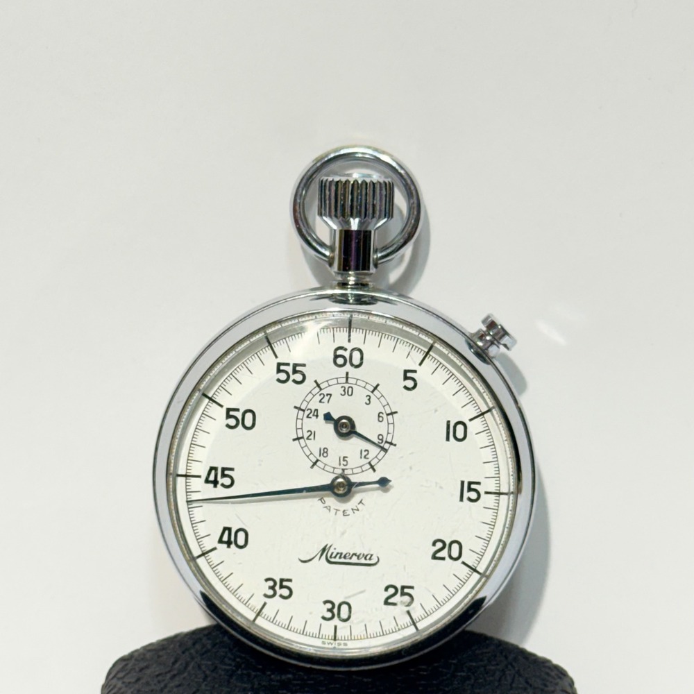 Vintage Minerva Swiss Stopwatch 7 Jewels Mechanical Manual Wind 30 Min 526560